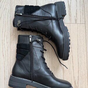 Franco Sarto black combat boots